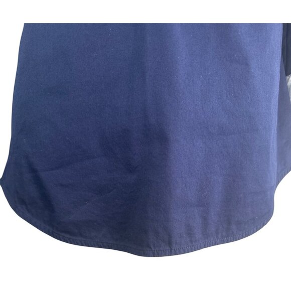 2/$30 ZARA Navy & White Small Button-Up Blouse With 3/4 Sleeves - Picture 8 of 15